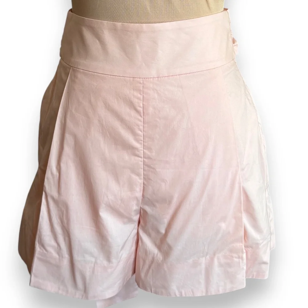 J.CREW light pink tie waist shorts cotton poplin size 0 NWT